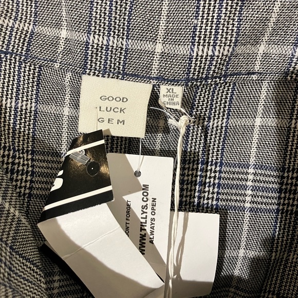 Tillys good luck gem crop top short set coord plaid medium large cute summer - Picture 6 of 8